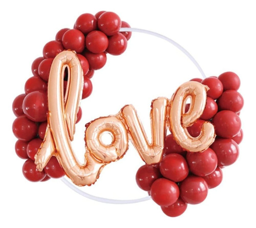 Aro De Globos San Valentín Love Decoración Romántica