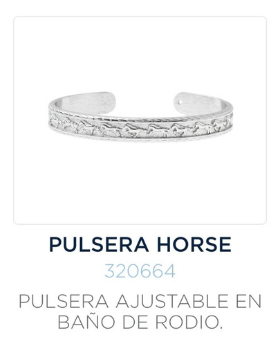 Pulsera Caballero Rodio/ Regalo Para Hombre C/envio Caballos