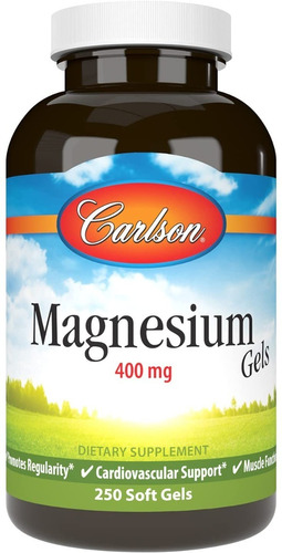 Magnesio 400mg 250caps Carlson - Unidad a $1284