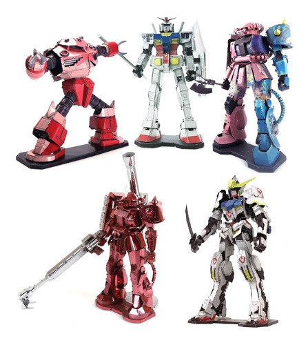 Imagen 1 de 5 de Leo Rompecabezas De Metal En 3d Gundam Anime Robot