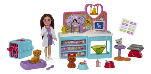 Barbie Muñeca Y Accesorios Chelsea, Juego De Veterinario P.