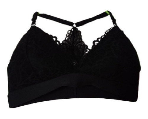 3 Bralette Brasier Con Encaje Xhilaration Negro Talla Chica
