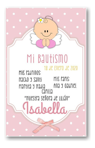 Kit Personalizado Imprimible Bautismo Angel Baby Mod.4 Nena