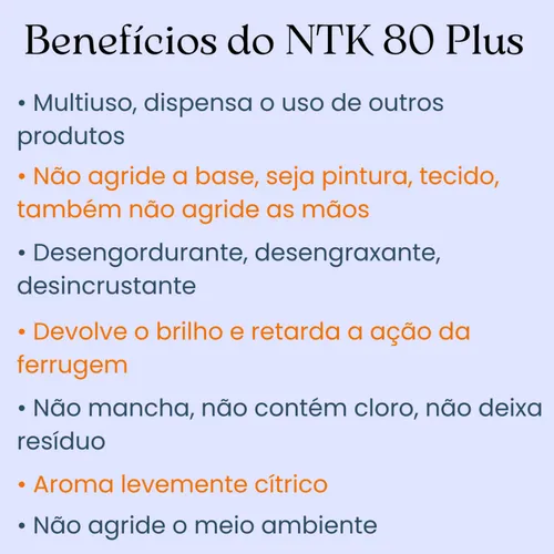 Imagem 3 de 4 de Ntk80 Plus Limpador Universal 1 Litro