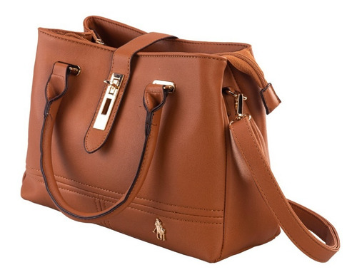 Imagen 4 de 7 de Bolsa Satchel Hpc Polo Con Logo De La Marca Corte Bajo 731