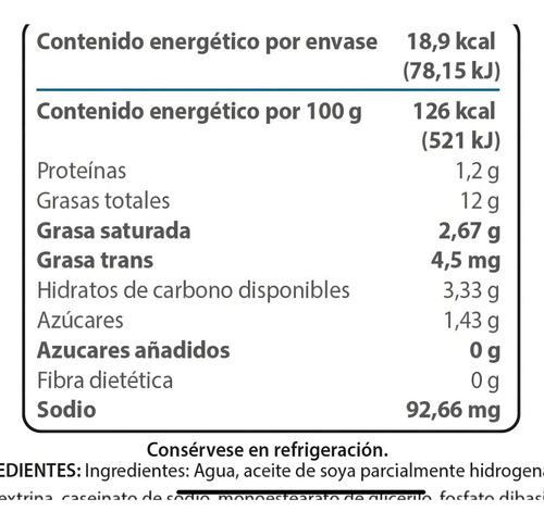 Sustituto De Crema Para Café Líquido Lyncott 100 Pz