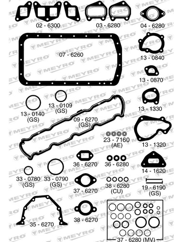 Juego Completo Juntas Peug 306 Partner Diesel Xud7 Xud9