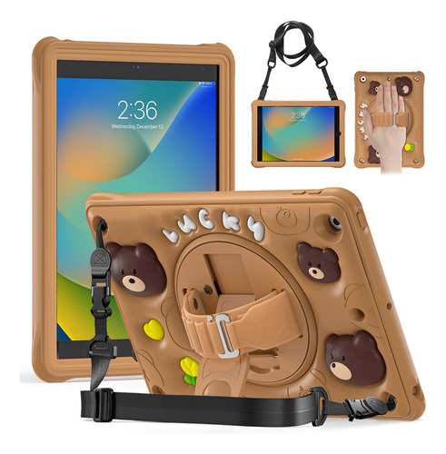 Funda Híbrida Giratoria 360 Con Dibujos Animados Para Ni?os