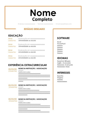 Modelo De Currículo Pronto Criativo 100% Editável Em Word