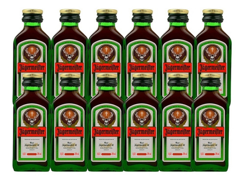 Imagen 3 de 5 de 12x Jagermeister 20ml Botella Vidrio Miniatura Coleccion