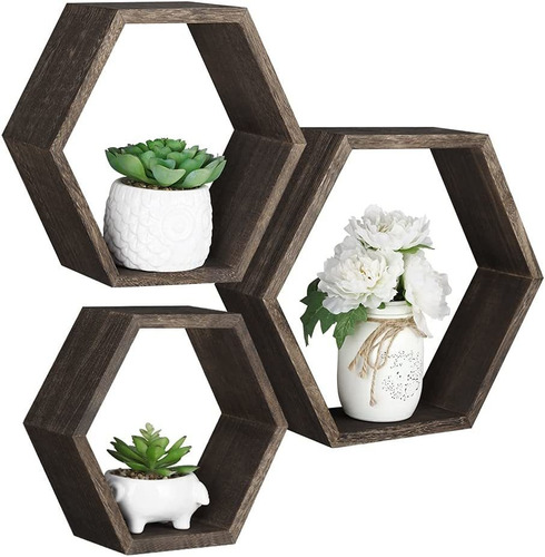 Estantes Flotantes Hexagonales Para Montar En La Pared,...