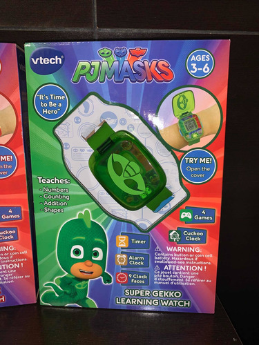 Reloj Pj Mask Súper Carboy, Súper Gekko Vtech Para Niño
