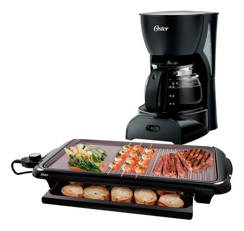 Combo Oster Parrilla Ckstgr5085 + Cafetera Bvstdcdr5b