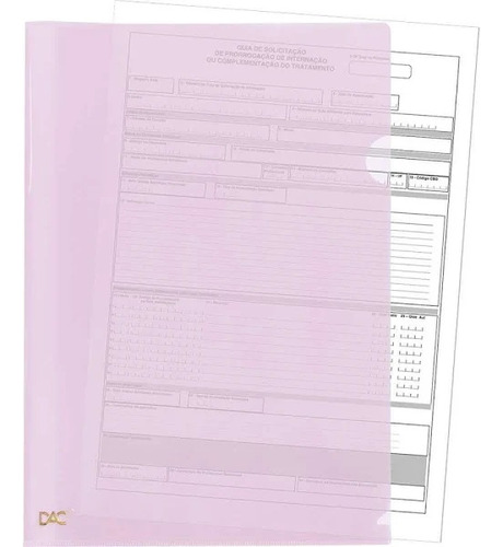 Pasta Tipo L A4 Com 10 Unidades Breeze Cores Diversas Dac Cor Rosa