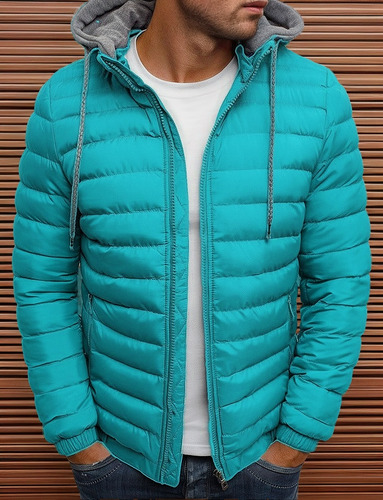 Chamarra Acolchada Cálida Para Hombre Acolchada Con Burbujas