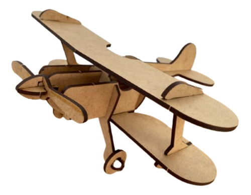 Brinquedo Lindo Avião Helice Puzzle Quebra Cabeça 3d Em Mdf 