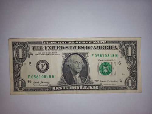 Billete 1 Dólar Estadounidense 2017