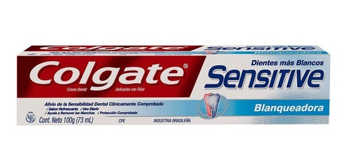 Imagen 5 de 7 de Pasta dental Colgate Sensitive Blanqueadora en crema 100 g