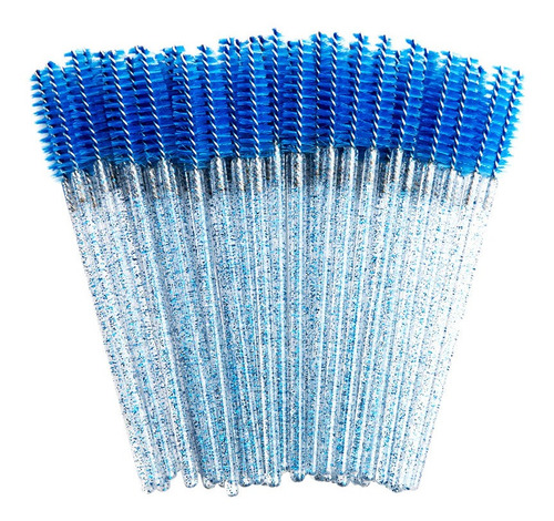 Imagem 4 de 9 de Kit 50 Escova Escovinha Para Alongamento Cílios Sobrancelha