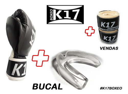 Kit De Boxeo - Guantes + Bucal + Vendas - K17