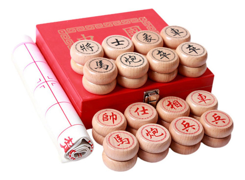 A Juego De Ajedrez Chino Piezas De Ajedrez De Madera