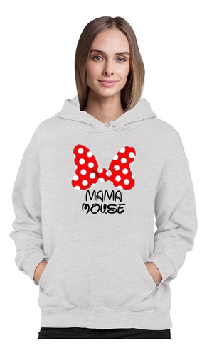 Poleron Mama Mouse Minnie Mouse Dia De La Madre Mujer Regalo Moda Mujer Canguro Con Capucha