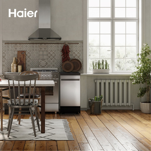 Lavavajillas Portátil 8 Servicios Inox Haier Hlv0845fs Color Plateado