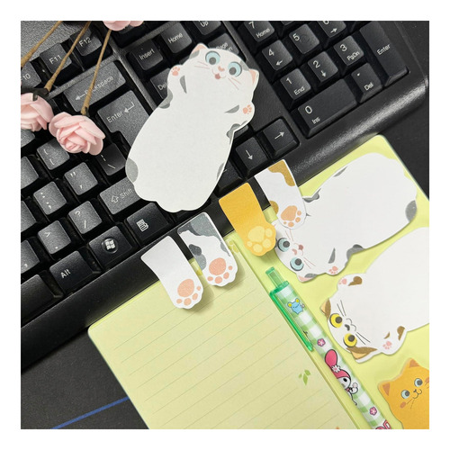 Starneyy Cat Sticky Notes Set 300 Sheets Divisor De Animales