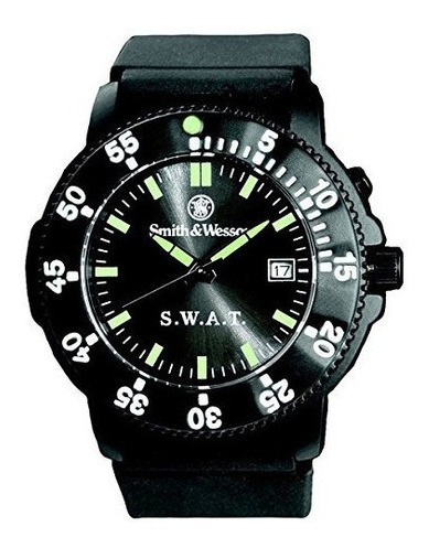 Smith - Wesson Men.s Sww-45 S.w.a.t. Reloj Con Correa De Cau