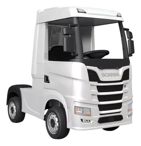 Caminhão Elétrico Infantil 12v Scania 4x4 Com Controle Cor Branco