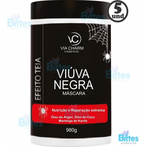 Máscara Capilar Viúva Negra Via Charm Com Óleo De Argan