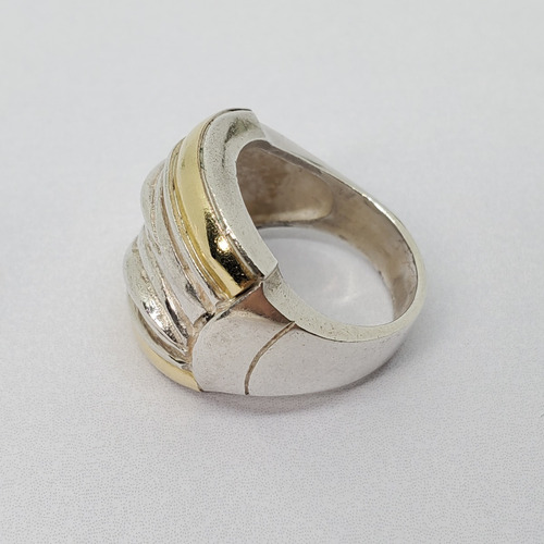 Imagen 5 de 9 de Anillo Plata Y Oro Macizo