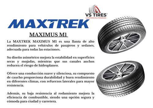 Paquete De 4 Llantas Llanta 205/45r17 88w Xl Maxtrek Maximu