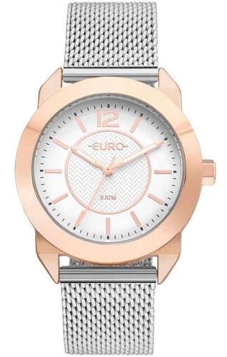 Relógio Euro Feminino Geometric Power Prateado Eu2036ylt/4j