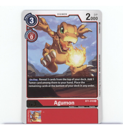 Digimon Tcg - Agumon - Bt1-010