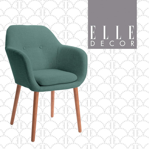 Elle Decor Roux Mid-century - Sillón Decorativo Para Sala De