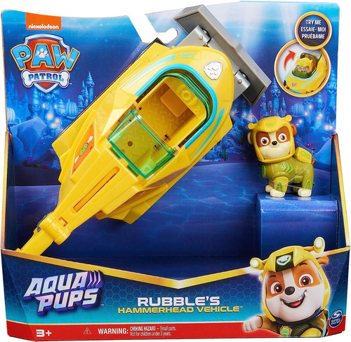 Paw Patrol - Muñecos Con Vehiculos Aqua Pups