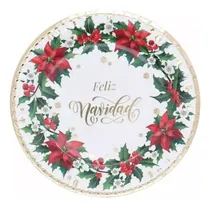 Comprar Set Navideño Platos Descartables + Servilletas Navidad.