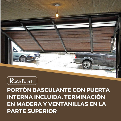 Imagen 9 de 10 de Portones Levadizos Automáticos De Hierro Y Madera
