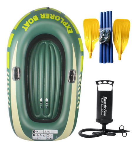 Bote Inflable De Pesca En Kayak, Bote 2 Personas Con Remo