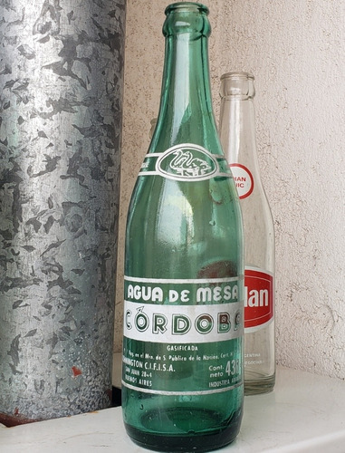 Antigua Botella Agua De Mesa Córdoba De Cunnington 