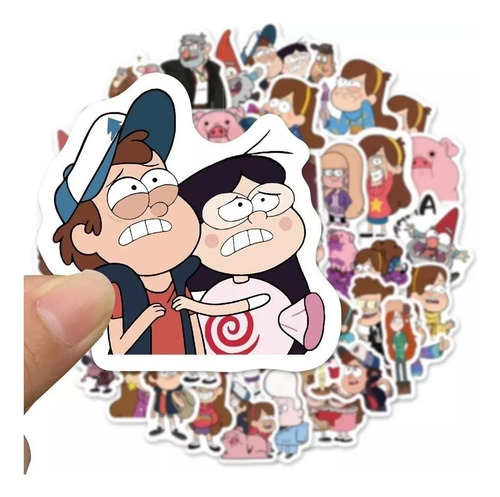 Stickers Autoadhesivos - Gravity Falls (50 Unidades)