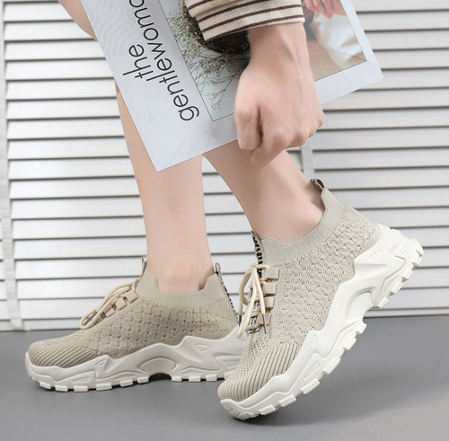 Zapatos Casuales Cómodos Con Plataforma De Moda Para Mujer