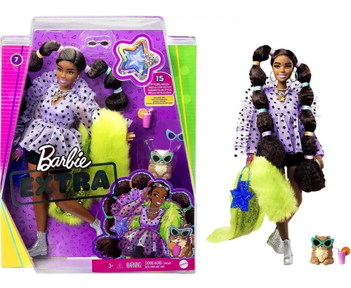 Barbie Extra Muñeca Playera Morada Original 