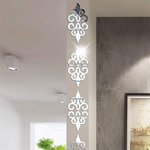 10 Calcomanias De Pared 3d-espejo Decorativos Autoadhesivas