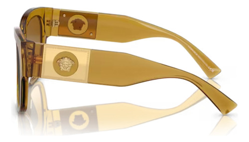 Lente Solar Versace Ve4437u 53472l Transparent Honey Lente Light Yellow Gradient Ochre