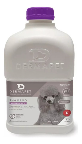 Shampoo Para Perros Dermapet Groom Voluminizante X 1lt