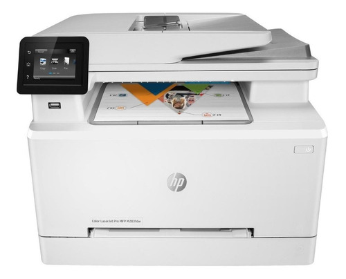 Impressora a cor multifuncional HP LaserJet Pro M283fdw com wifi branca 220V - 240V