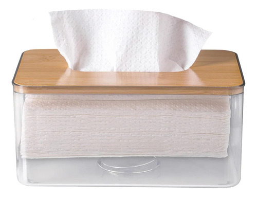 O Soporte Caja Pañuelos Acrílico, Rectángulo, Soporte