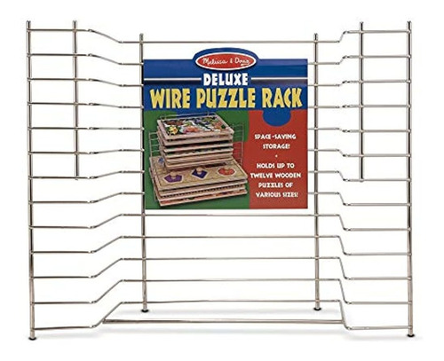 Melissa - Doug Deluxe Metal Wire Puzzle Rack De Almacenamien